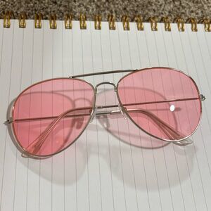 Pink Aviator Sunglasses